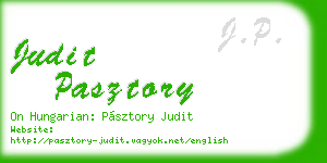 judit pasztory business card